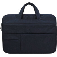 Elegantná taška s vreckami na iPad do 13" / MacBook do 14" - tmavomodrá