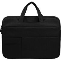 Elegantná taška s vreckami na MacBook do 16" - čierna