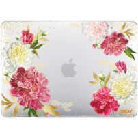 ENKAY lesklý transparentný kryt so vzorom pre MacBook Pro 16" (A2141) - pivonky