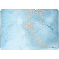ENKAY matný kryt pre MacBook Pro 14" (A2442 / A2779 / A2918 / A2992 / A3112 / A3185 / A3401 / A3434) - svetlomodrý mramor