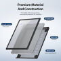 DUX DUCIS LCGM Series lesklý transparentný kryt pre MacBook Pro 16" (A2485 / A2780 / A2991 / A3186 / A3403 / A3428 / A3429) - čierny