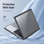 DUX DUCIS LCGM Series lesklý transparentný kryt pre MacBook Pro 16" (A2485 / A2780 / A2991 / A3186 / A3403 / A3428 / A3429) - čierny