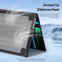 DUX DUCIS LCGM Series lesklý transparentný kryt pre MacBook Pro 16" (A2485 / A2780 / A2991 / A3186 / A3403 / A3428 / A3429) - čierny