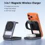 Q29 Qi2.2 3v1 skladací magnetický bezdrôtový stojan pre iPhone / Apple Watch / AirPods - 25W - biely