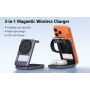Q29 Qi2.2 3v1 skladací magnetický bezdrôtový stojan pre iPhone / Apple Watch / AirPods - 25W - biely