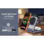 Q29 Qi2.2 3v1 skladací magnetický bezdrôtový stojan pre iPhone / Apple Watch / AirPods - 25W - biely