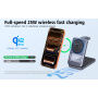 Q29 Qi2.2 3v1 skladací magnetický bezdrôtový stojan pre iPhone / Apple Watch / AirPods - 25W - biely
