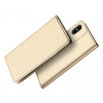 DUX DUCIS flipové puzdro pre iPhone XS Max – zlatá