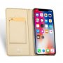 DUX DUCIS flipové puzdro pre iPhone XS Max – zlatá