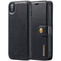 DG.Ming 2v1 odnímateľné flipové púzdro pre iPhone XS Max - čierne