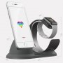 Hliníková nabíjacia stanica pre Apple Watch a iPhone – sivá