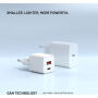 FIXED GaN mini rýchlonabíjací adaptér s portmi USB-C / USB-A - 30W - biely