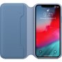 Apple Folio kožené flipové puzdro pre iPhone XS – nevädzovo modré