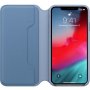 Apple Folio kožené flipové puzdro pre iPhone XS Max – nevädzovo modré