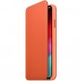 Apple Folio kožené flipové puzdro pre iPhone XS Max – tmavooranžové