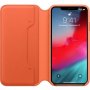 Apple Folio kožené flipové puzdro pre iPhone XS Max – tmavooranžové