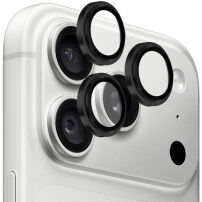 Rurihai tvrdené sklá s kovovým rámčekom na ochranu šošoviek zadného fotoaparátu pre iPhone 18 Pro / 18 Pro Max - čierna