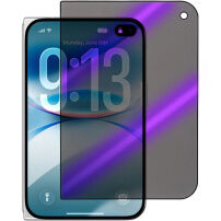 Tvrdené 2.5D Anti-Spy a Anti-Blue-Ray sklo s čiernym rámčekom na predný displej pre iPhone Duo