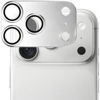 XDcase tvrdené sklo s kovovým rámčekom na ochranu šošoviek fotoaparátu pre iPhone 18 Pro Max - strieborné
