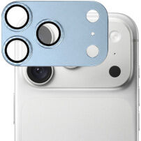 XDcase tvrdené sklo s kovovým rámčekom na ochranu šošoviek fotoaparátu pre iPhone 18 Pro Max - modré