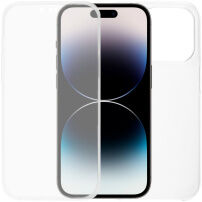 Dvojdielne púzdro na prednú aj zadnú stranu pre iPhone 14 Pro Max - číre