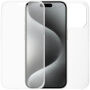 Dvojdielne púzdro na prednú aj zadnú stranu pre iPhone 15 Pro Max - číre
