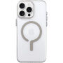 Transparentný Kryt z tvrdého plastu s béžovým MagSafe pre iPhone 15 Pro Max - číry