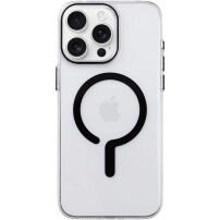 Transparentný Kryt z tvrdého plastu s čiernym MagSafe pre iPhone 16 Pro - číry