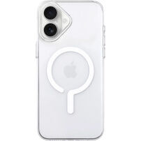 Transparentný Kryt z tvrdého plastu s bielym MagSafe pre iPhone 17 - číry