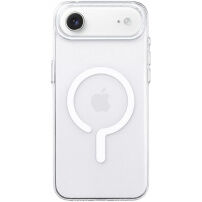 Transparentný kryt z tvrdého plastu s bielym MagSafe pre iPhone Air - číry