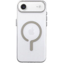 Transparentný kryt z tvrdého plastu s béžovým MagSafe pre iPhone Air - číry