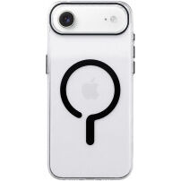 Transparentný kryt z tvrdého plastu s čiernym MagSafe pre iPhone Air - číry