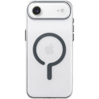 Transparentný kryt z tvrdého plastu so sivým MagSafe pre iPhone Air - číry