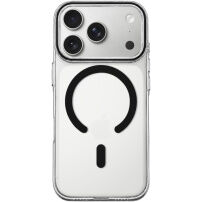 Transparentný kryt z tvrdého plastu s čiernym MagSafe pre iPhone 17 Pro / 18 Pro - číry