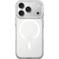 Transparentný kryt z tvrdého plastu s bielym MagSafe pre iPhone 17 Pro Max / 18 Pro Max - číry