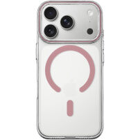 Transparentný Kryt z tvrdého plastu s ružovým MagSafe pre iPhone 17 Pro Max / 18 Pro Max - číry
