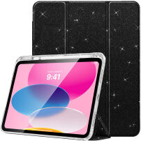 Trblietavé púzdro s priestorom na Apple Pencil pre iPad 10,9" (2022) / 11" (2025) - čierne