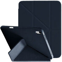 XDcase Y-fold púzdro s origami stojanom a priestorom na Apple Pencil pre iPad Air 4 (2020) / Air 5 (2022) / Air 11" (2024-2026) - tmavo modré