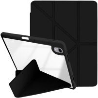 XDcase púzdro s origami stojanom a priestorom na Apple Pencil pre iPad Air 13" (2024-2026) / Pro 12,9" (2018-2022) - čierne