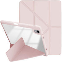 XDcase púzdro s origami stojanom a priestorom na Apple Pencil pre iPad Air 13" (2024-2026) / Pro 12,9" (2018-2022) - ružové