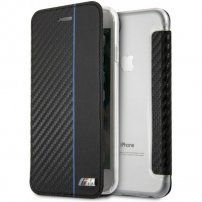 BMW puzdro Carbon Book pre iPhone 7 / 8 – čierne