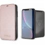 Guess Bundle puzdro a&nbsp;tvrdené sklo pre iPhone XR – ružovo-zlaté
