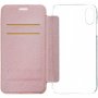 Guess Bundle puzdro a&nbsp;tvrdené sklo pre iPhone XR – ružovo-zlaté