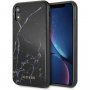 Guess originálny kryt čierny mramor pre iPhone XR – čierny
