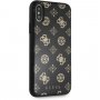 Guess Layer Glitter Peony kryt pre iPhone X/XS – čierny