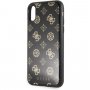 Guess Layer Glitter Peony kryt pre iPhone X/XS – čierny