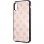 Guess Layer Glitter Peony kryt pre iPhone X/XS – svetloružový