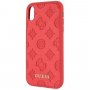 Guess Debossed Peony kryt pre iPhone XR – červený