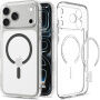 Spigen Ultra Hybrid transparentný kryt s sivým MagSafe pre iPhone 17 Pro / 18 Pro - číry