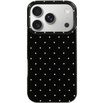 Ochranný kryt s bodkami pre iPhone 17 Pro / 18 Pro - čierny